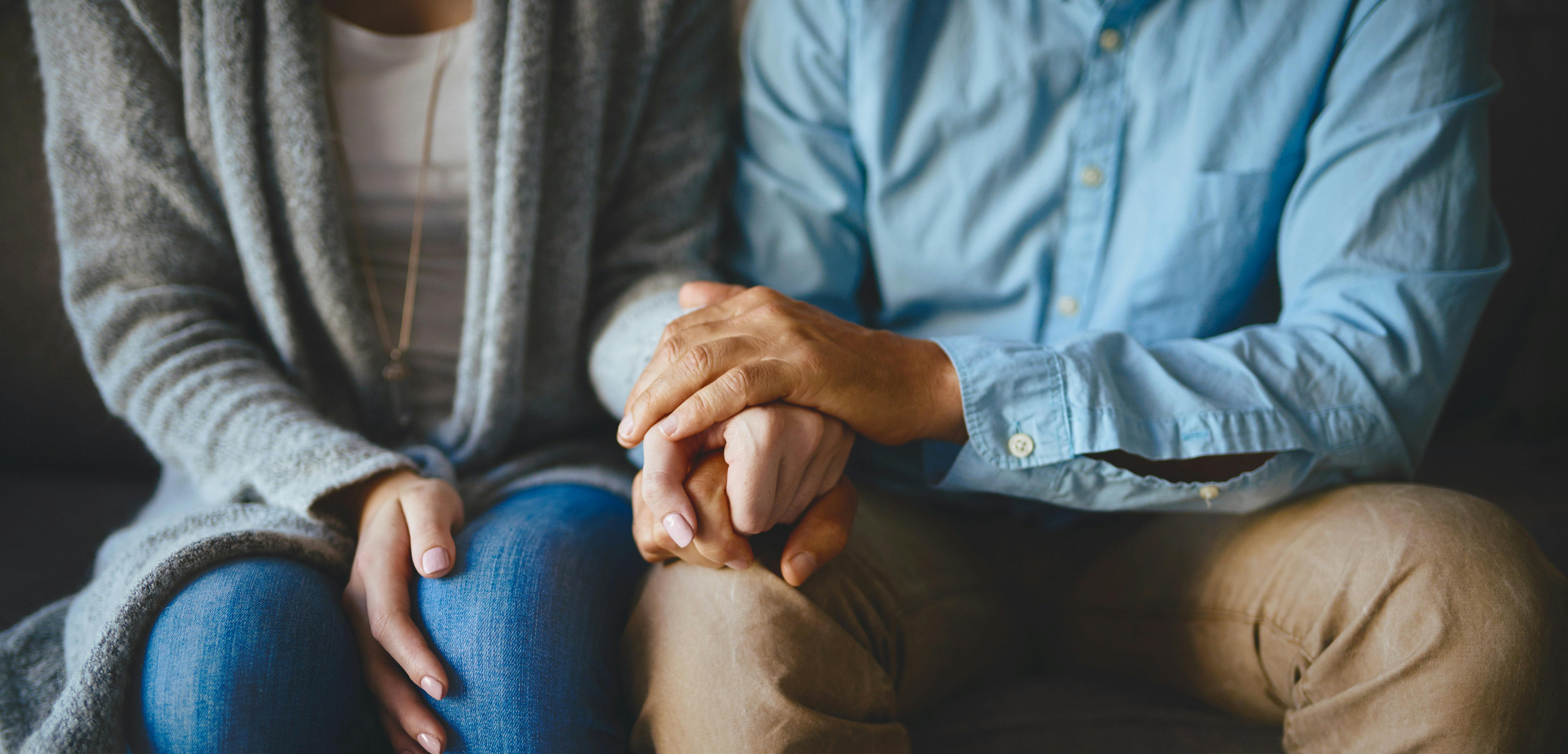 couple holding hands